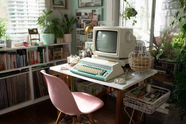 Estudio creativo con pósters de campañas y estrategia de contenido para redes sociales y anuncios.